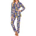 Sugar skull flower pattern Women's Long Pajama Set