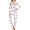 Watercolor sea turtle jellyfish pattern Women's Long Pajama Set