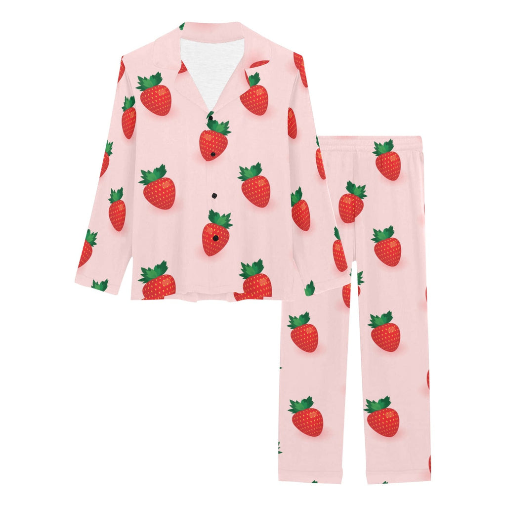 Strawberry beautiful pattern Women's Long Pajama Set