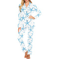Watercolor starfish pattern Women's Long Pajama Set