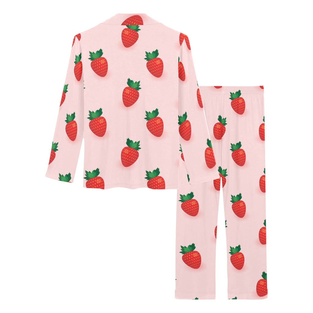 Strawberry beautiful pattern Women's Long Pajama Set