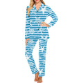 Starfish blue blackground Women's Long Pajama Set