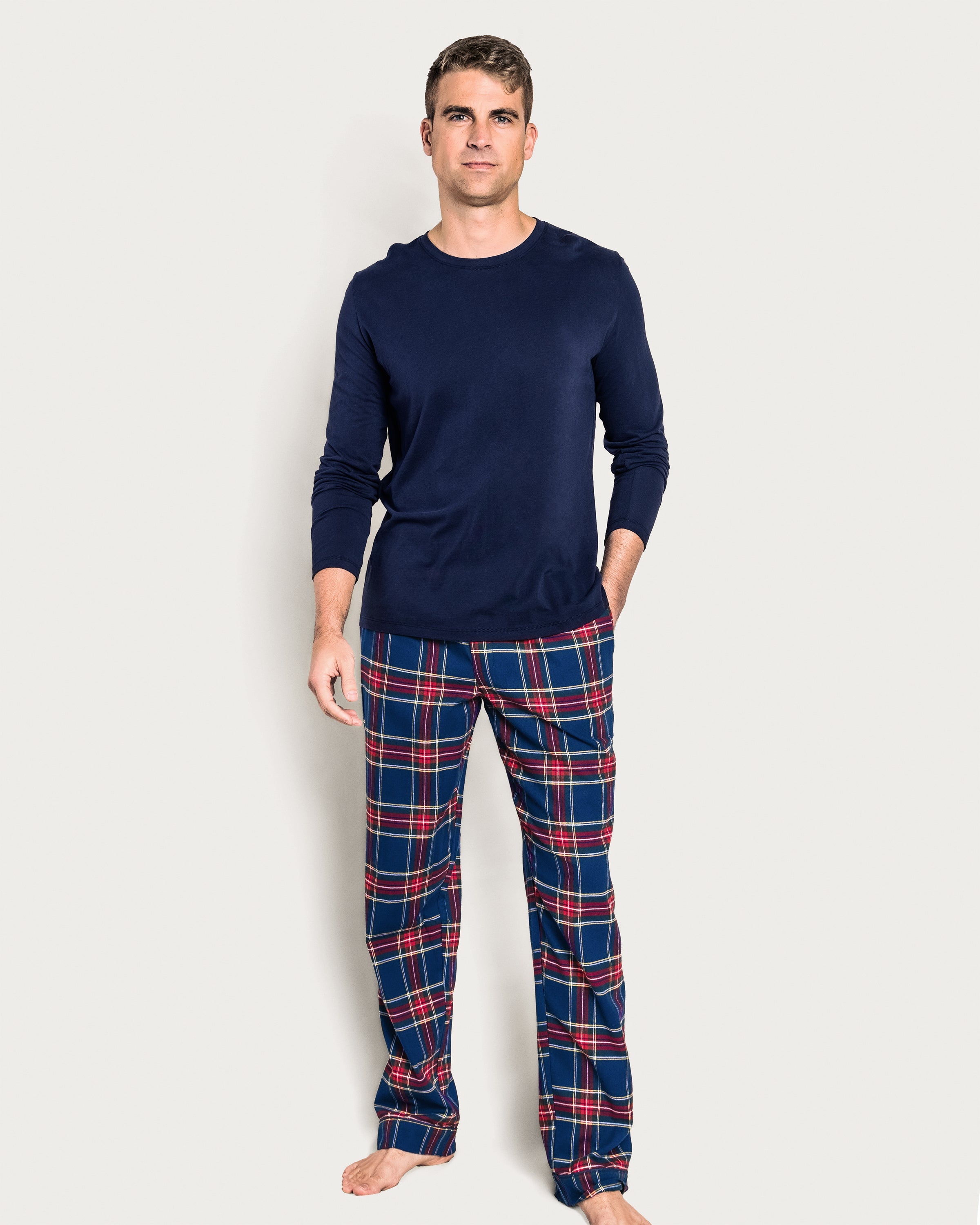 Men's Brushed Twill Pajama Pant in Windsor Tartan