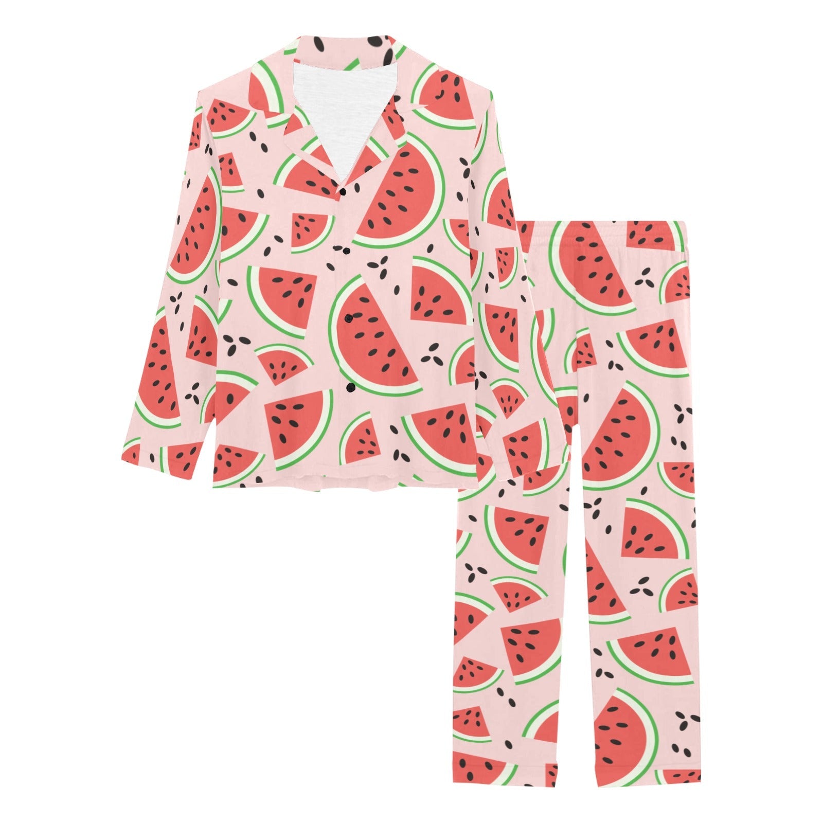 Watermelon pattern Women's Long Pajama Set
