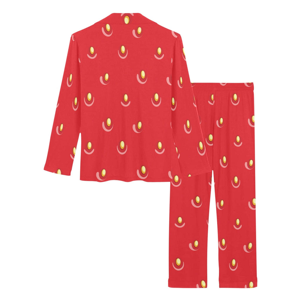 strawberry texture skin pattern Women's Long Pajama Set