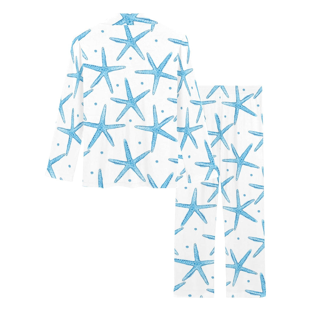 Watercolor starfish pattern Women's Long Pajama Set